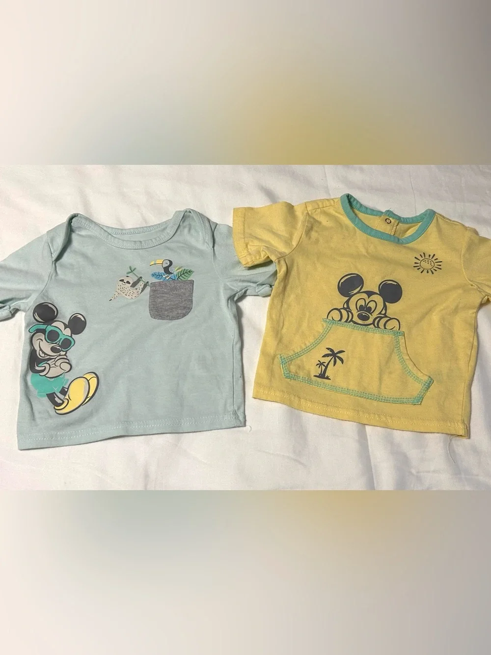 6 Month 9 Piece Colorful Bundle! Disney Mickey T-shirt Shorts Rashguard Like New